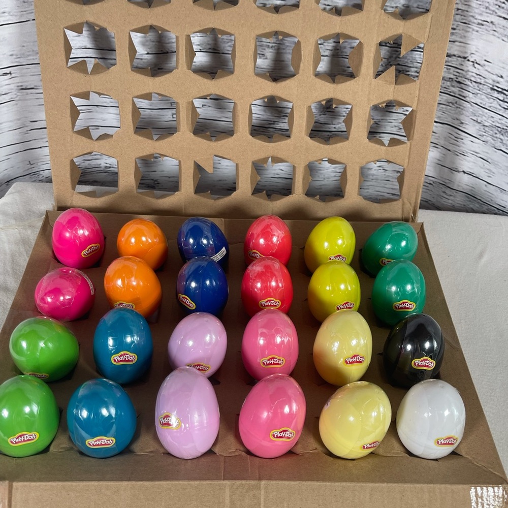 24 Hasbro PlayDoh eggs Easter egg hunt pink blue green yellow orange purple new